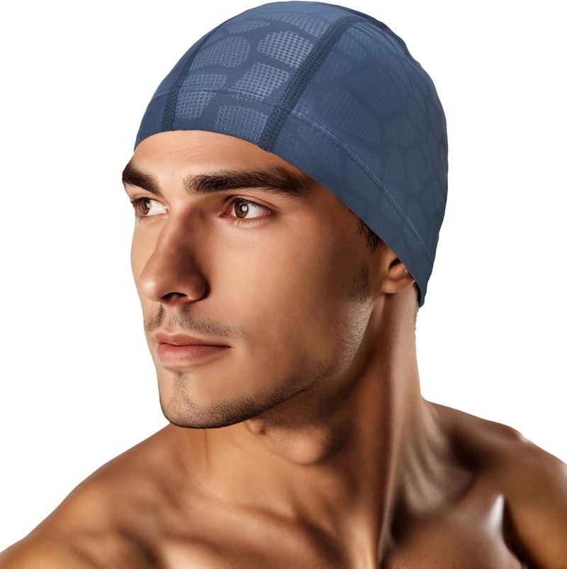 Kinwor Swim Cap for Men Women Adult, High Stretch Fabric Swim Cap, Swimming Caps Non-Waterproof - Image 1
